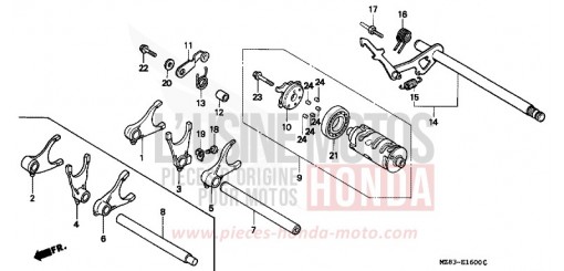 BARILLET DE SELECTION VT600CS de 1995